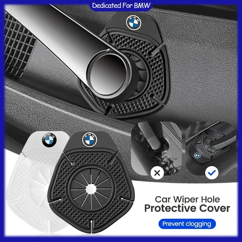 Car Windshield Wiper Hole Protective Cover Wiper Dustproof Bottom Sleeve Leaves Debris Prevention For BMW Performance M Power