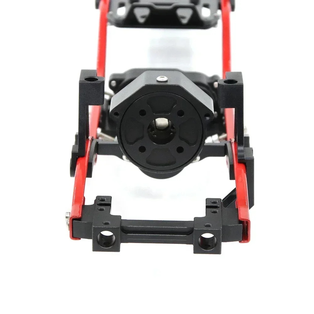 Marco de chasis de METAL AXIAL SCX10 RC, caja de rueda de 313MM con caja de cambios delantera para 1/10 JE EP WRANGLER BODY SHELL