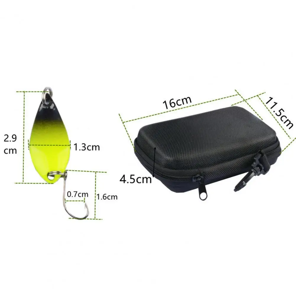 Metal Fishing Lure Sequin Fishing Lure Set Sequins Fishing Lures Set with Storage Bag Compact Metal Spoon Spinner Kit Portable