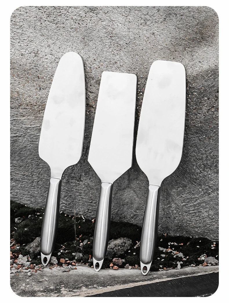 Stainless Steel Bricklayer's Knife Tiler's Brick Chopper Double Sided Thickened Straight Handle Wall Cutting Masonry Knife