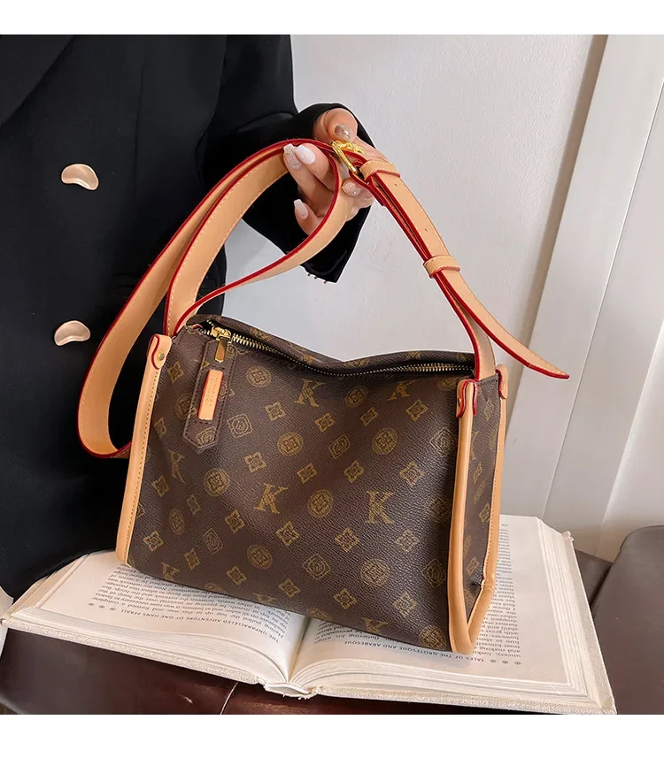 ​ ​ 2025 SS 아키텍처얼 스퀘어 백, 프리미엄 컨버터블 숄더 & 크로스바디 여성용 핸드백, 미니멀리스트 데이 투 나이트 토트백