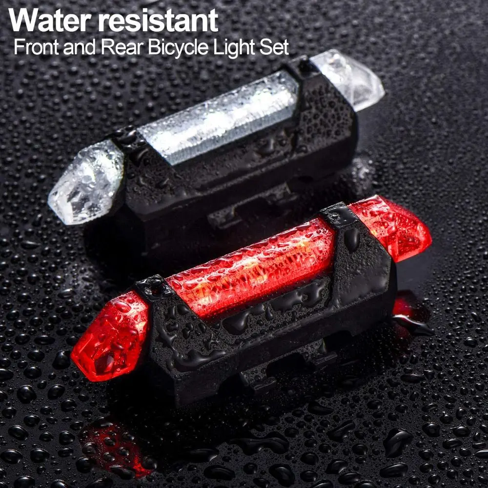 2024 City Mountain Bike Bicycle Light Rear Bicycle Light USB Rechargeable Bike Light Cycling Taillight Waterproof Safety Lights