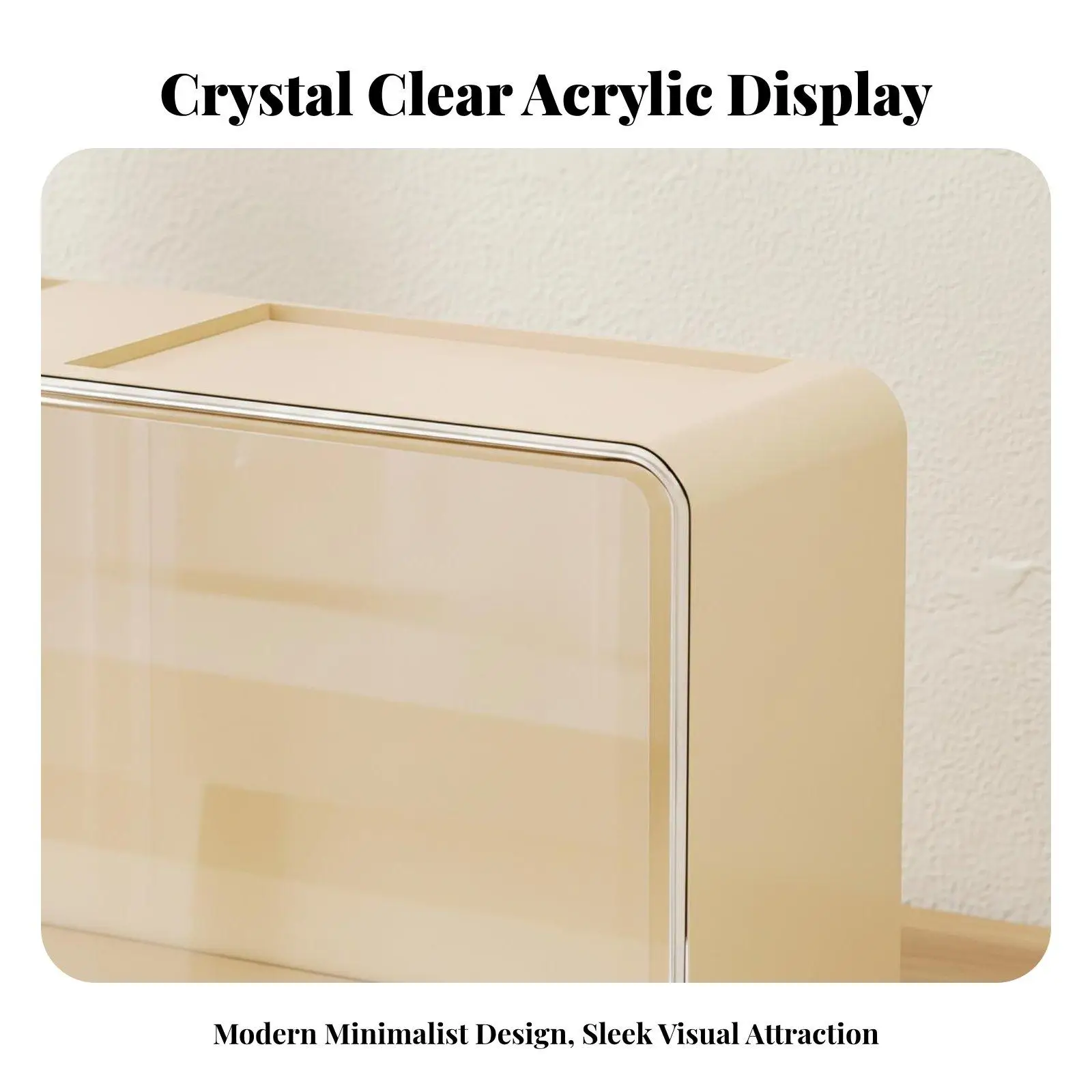 Dustproof Acrylic Display Case for Toy Figures Stackable Clear Storage Box Modular Showcase for Gundam Model Accessories and
