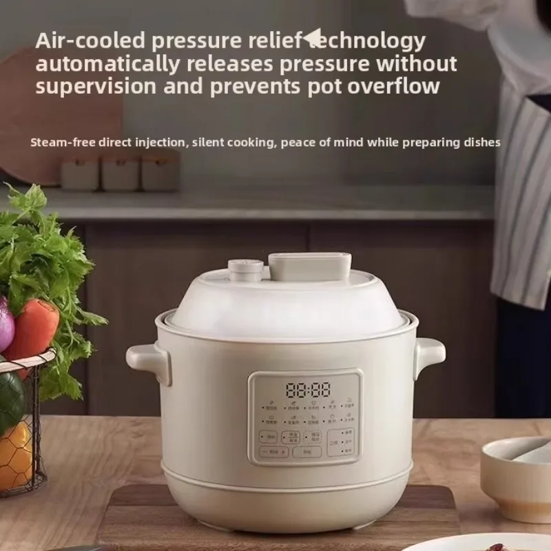 Soseki Style 3-4 People Electric Rice Cooker 1-2 People Electric Pressure Cooker 316 Stainless Steel Ceramic Coating 3L
