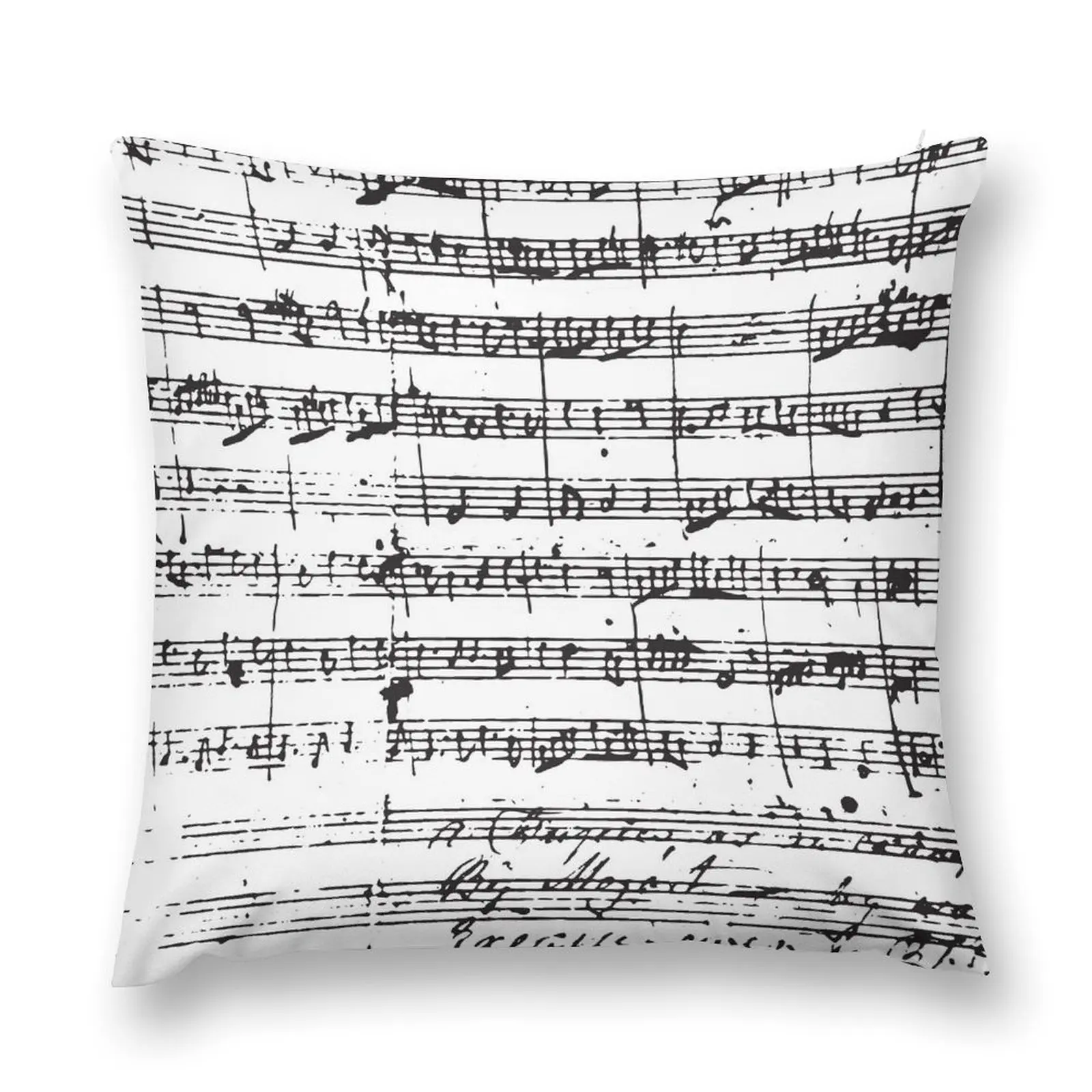 Mozart Manuscript Throw Pillow Luxury Cushion Cover Sofa Pillow Cover pillow