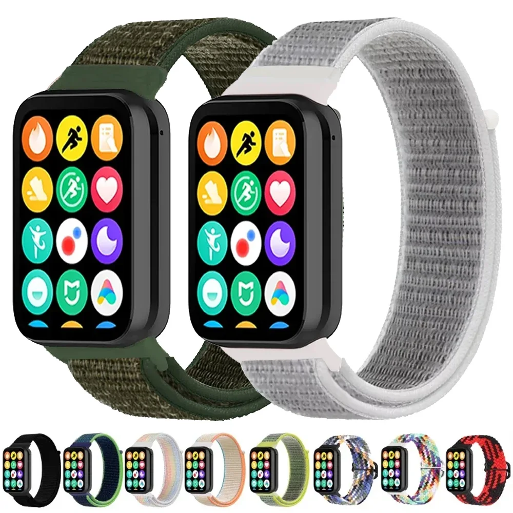 Nylon geflochtenes Schlaufenarmband für Xiaomi Miband 8 Pro Smartwatch Correa Stoffarmband für Miband 9 Pro Redmi Watch 4-5-6 Zubehör