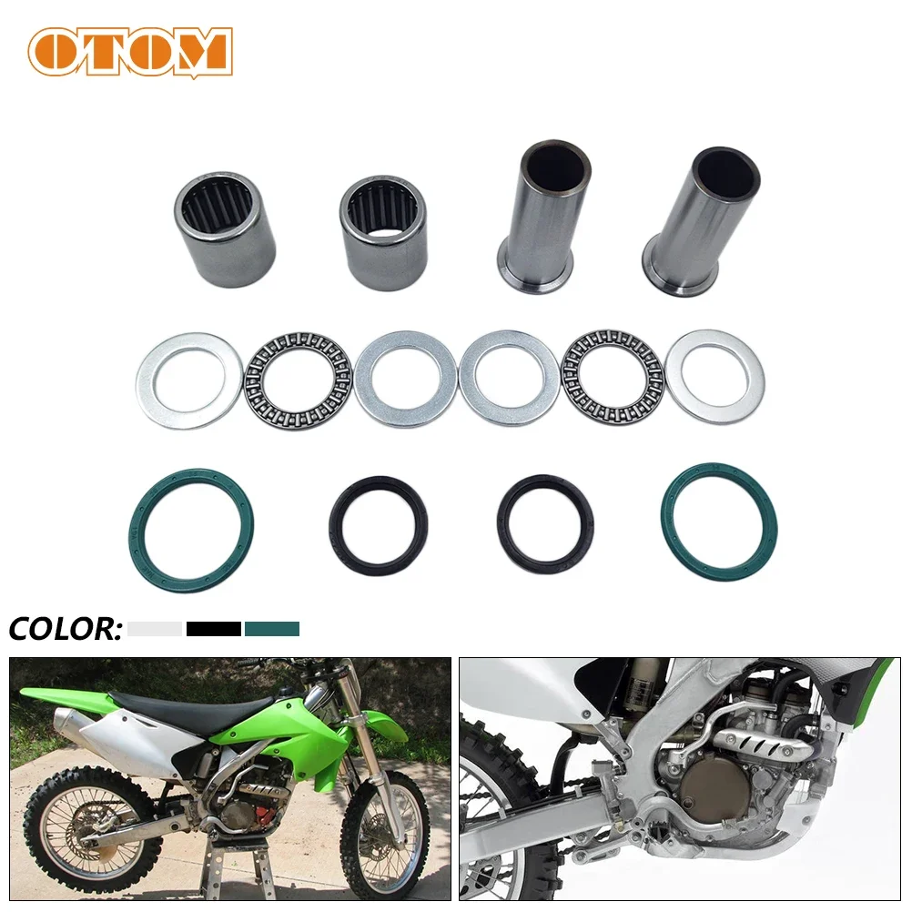 OTOM Motorcycle Accessories Swing ARM Maintenance Kit Needle Roller Bearing Oil Seal Bushing For KAWASAKI KX250F 2004-2005