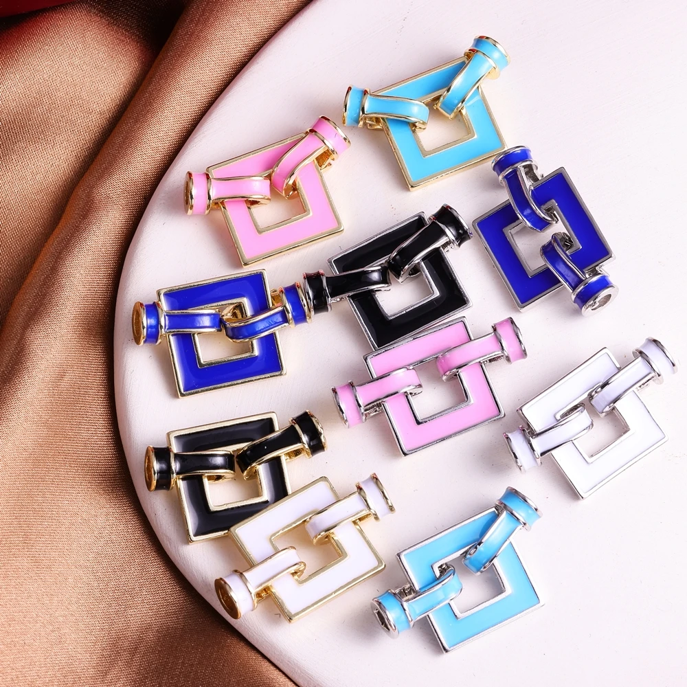 Juya 18K Gold Plated Decorative Connector Fastener Lock Clasps Findings For DIY Fashion Needlework Pearls Beading Jewelry Making view 6