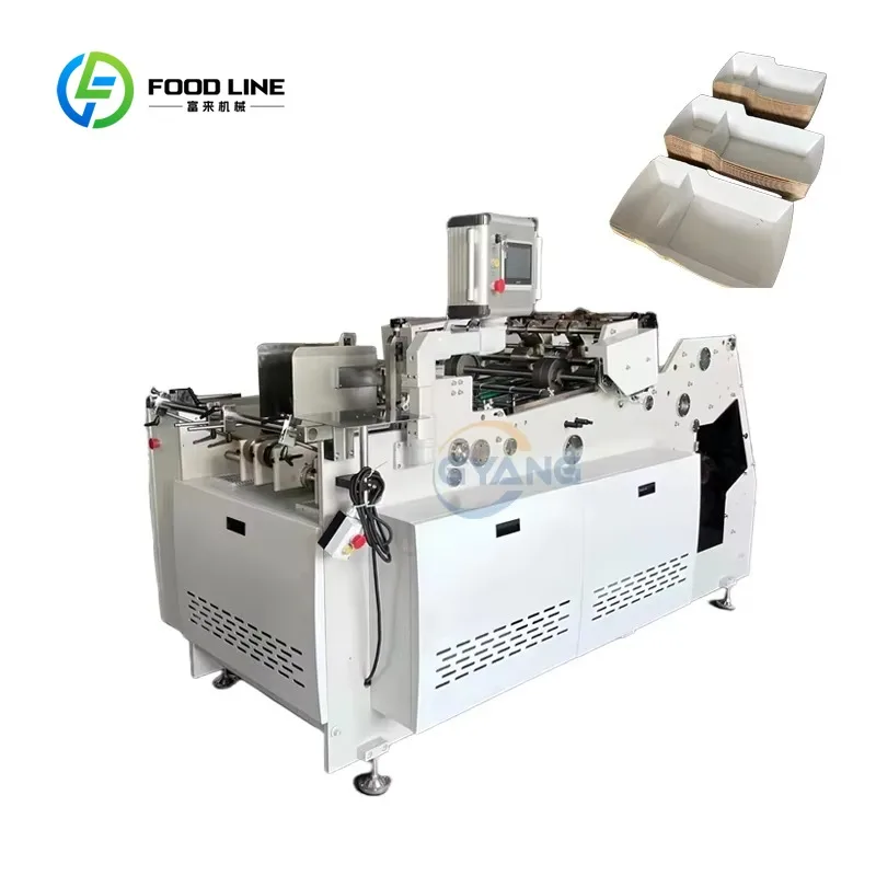 Customized Widely Used Disposable Noodle Pizza Box Take Away Pack Paper Cake Box Hamburger or Chip Box Making Machine for Sale