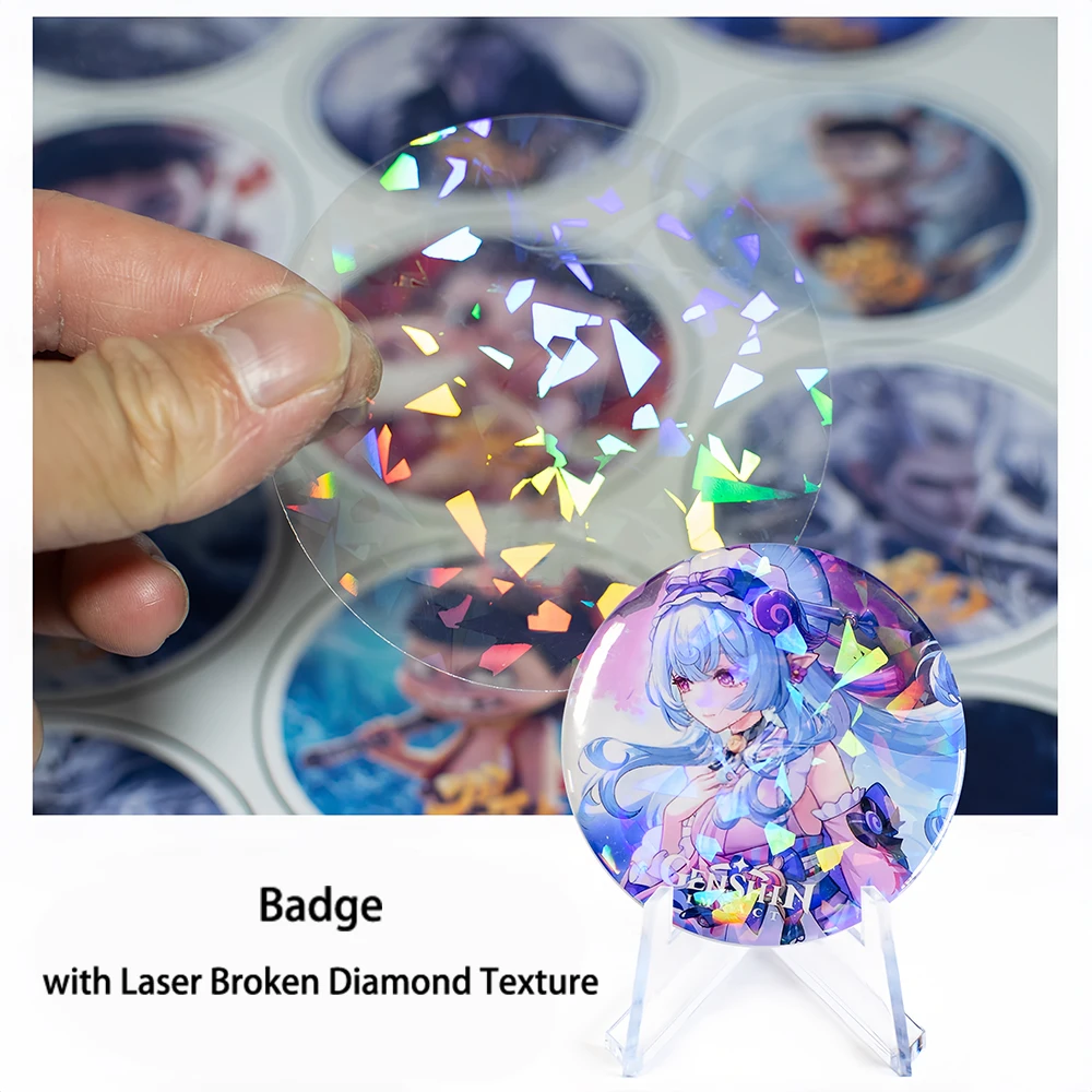 C-Chiikawa Cartoon-Meme Lustige Laser-Abzeichen-Pins Handgefertigte Broschen für Rucksäcke Geschenke Taschendekoration für Fans zum Sammeln – Detail 1