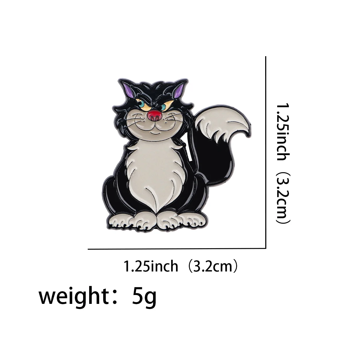 Cunning Black Cat Enamel Pins Cartoon Brooch Clothes Backpack Lapel Badges Fashion Jewelry Accessories For Kids Friends Gifts