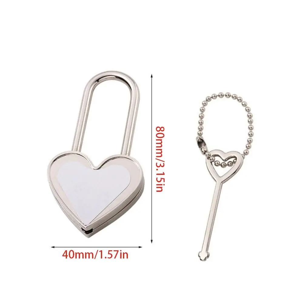 Heart Shaped Thermal Transfer Lock Square Shaped Round Shaped Love Lock Mini Size Zinc Alloy Heart Shaped Lock Wishing Lock
