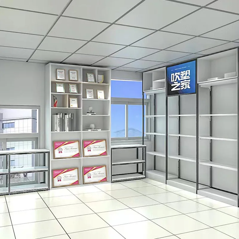 Custom. Company Exhibition Hall Customized Shelf Display Rack Shoe Bag Cosmetics Live Studio Products Display Rack Zhongd