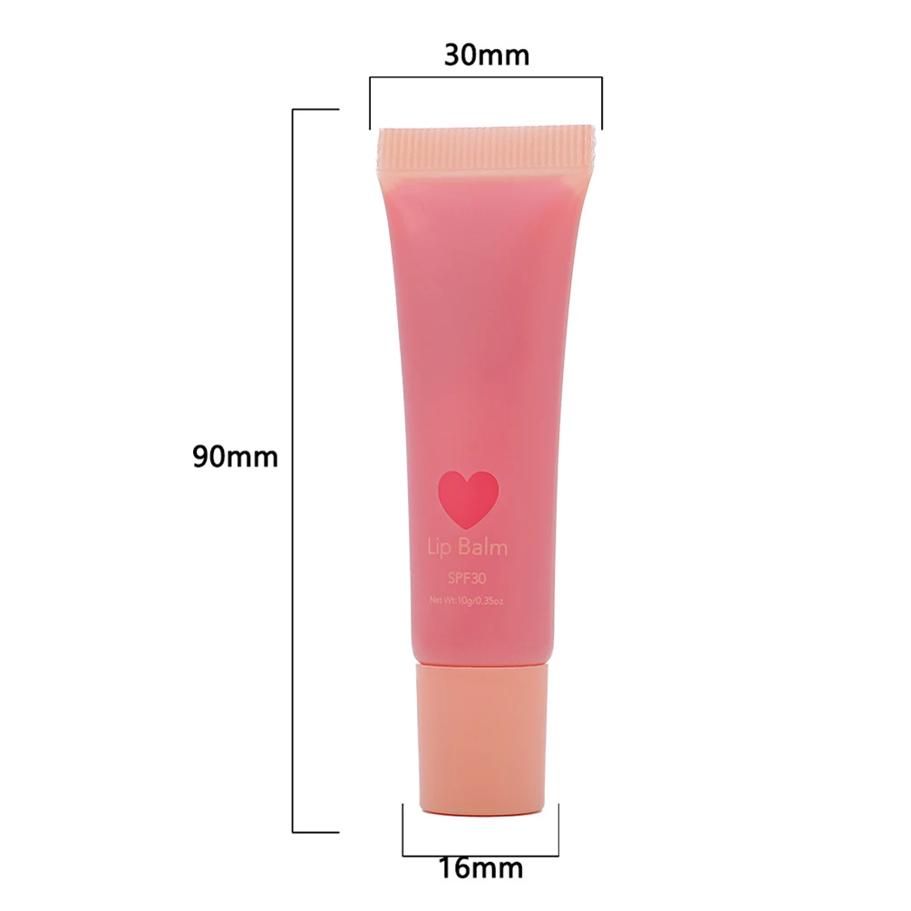 SPF30 Private Label 10g Lip Balm Custom Logo 3Color Moisturizing Scented Tinted Lip Balm Hose Tube Glossy Makeup Wholesale Vegan