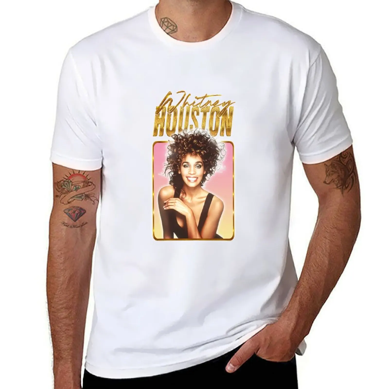 

Whitney Houston T-Shirt t shirts for man graphic tees man t shirt cotton high quality T-Shirt