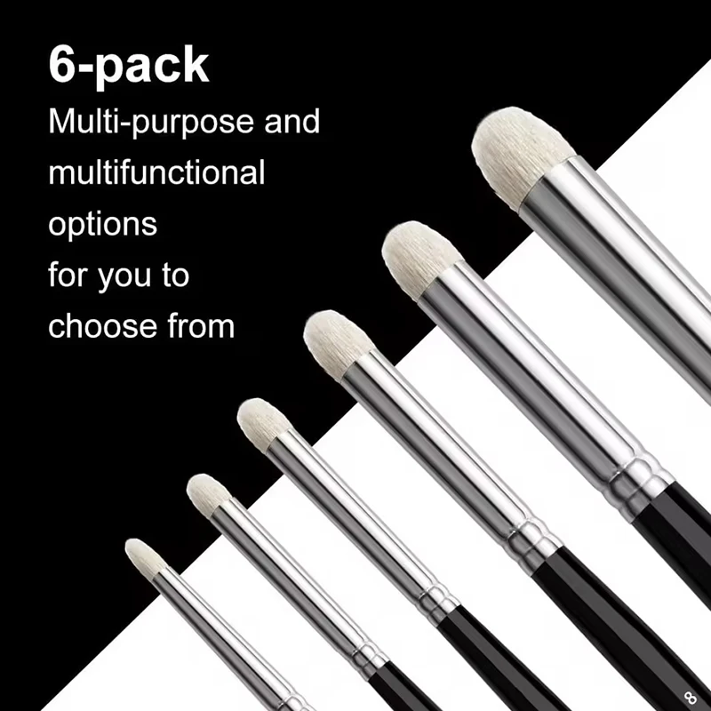 3-6Pcs/Set Miniature Dry Brush Painting Drybrush Goat Hair Paint Brushes For Scale Model Enamel Fantasy Figurines Art Craft Kit