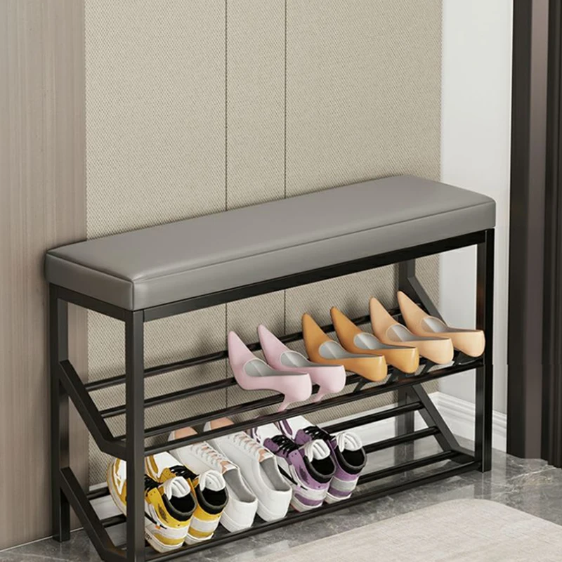 Household Shoe Stool Free Installation Couch Stool Simple Shoe Cabinet Living Room Ultra-Narrow Dust Shoes Organizing Rack