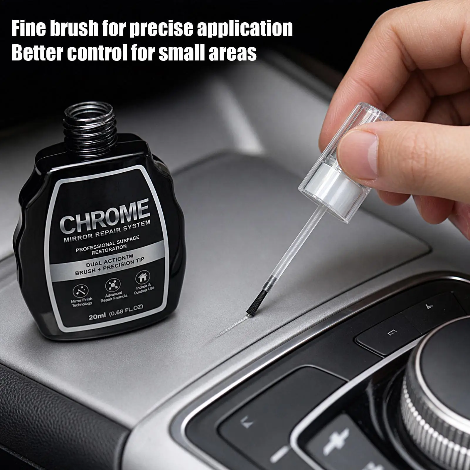 Automotive Chrome Silver Repair Fluid 20ml High-Gloss Door Armrest Bright Strip Paint Restoration and Repair Paste - view 5