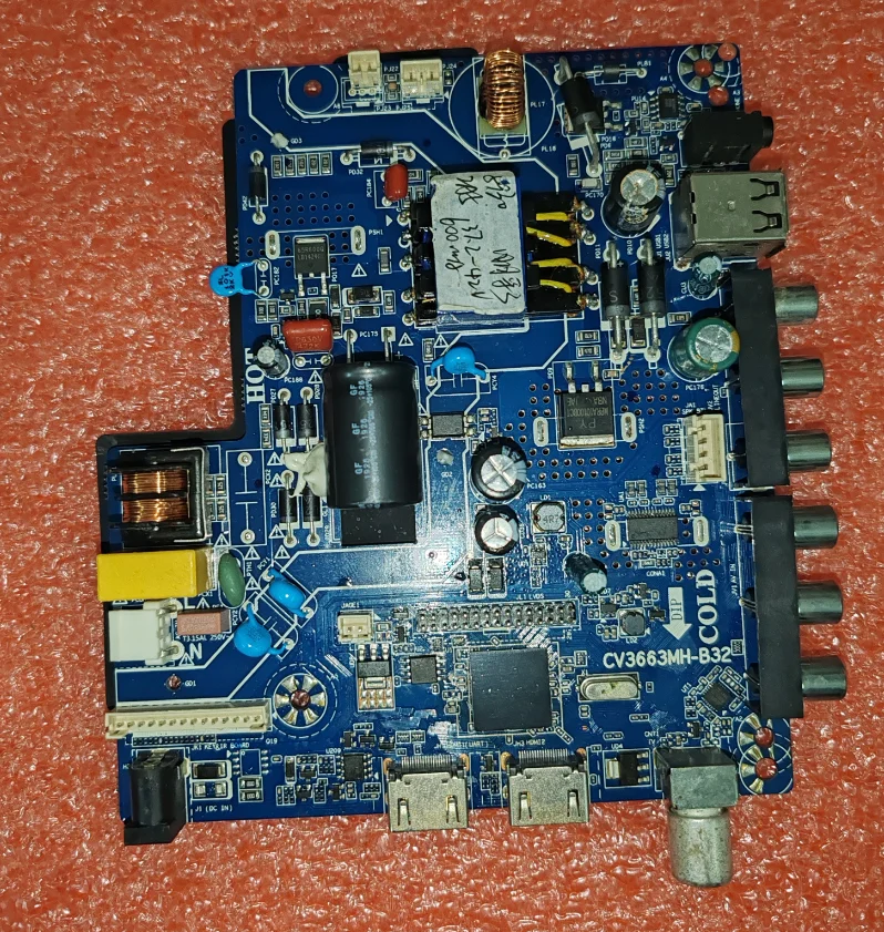CV3663MH-B32 Three in one LED TV motherboard, physical photo, tested for  33V 580MA