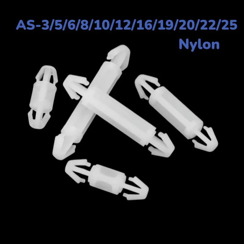 Hole 4mm White Nylon Plastic PCB Board Aircraft Type Self-locking Isolation Column AS-3/5/6/8/10/12/16/19/20/22/25