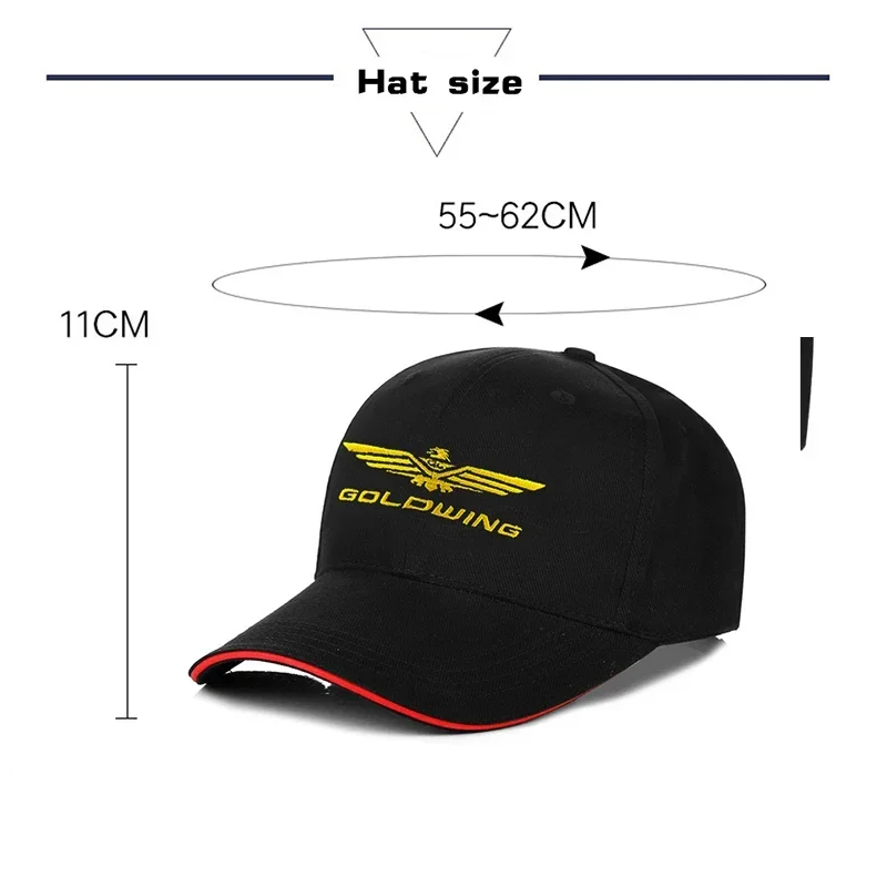 For Honda Gold Wing 1800 1500 1200 Goldwing GL Motorcycle Embroidered Baseball Caps Men Woman Hatcap Print Text Design Trucker