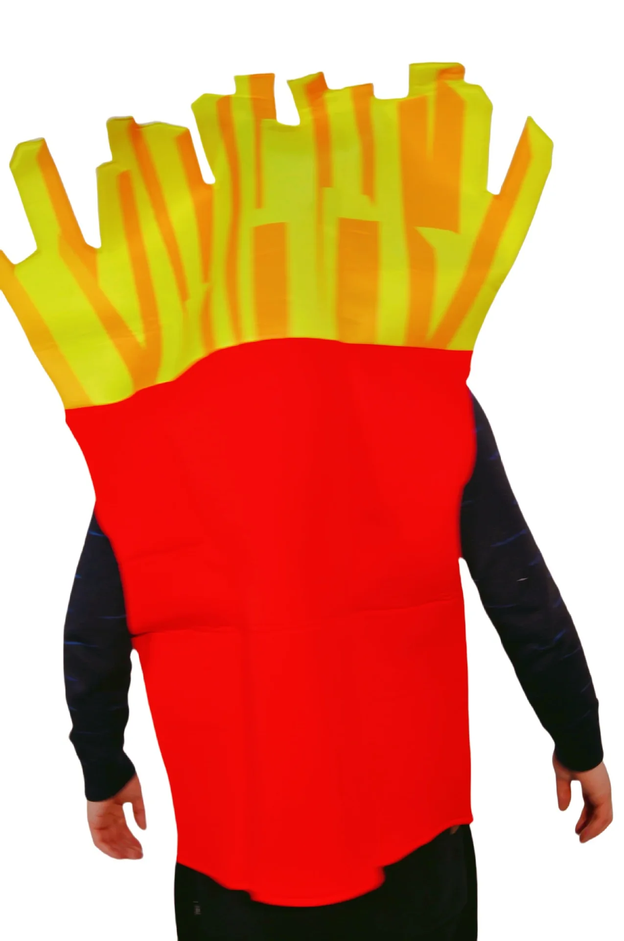 أزياء الهالوين الفكاهة التأثيرية البطاطس المقلية للبالغين من الرجال والنساء ملابس أداء لمرحلة الوالدين والطفل #6