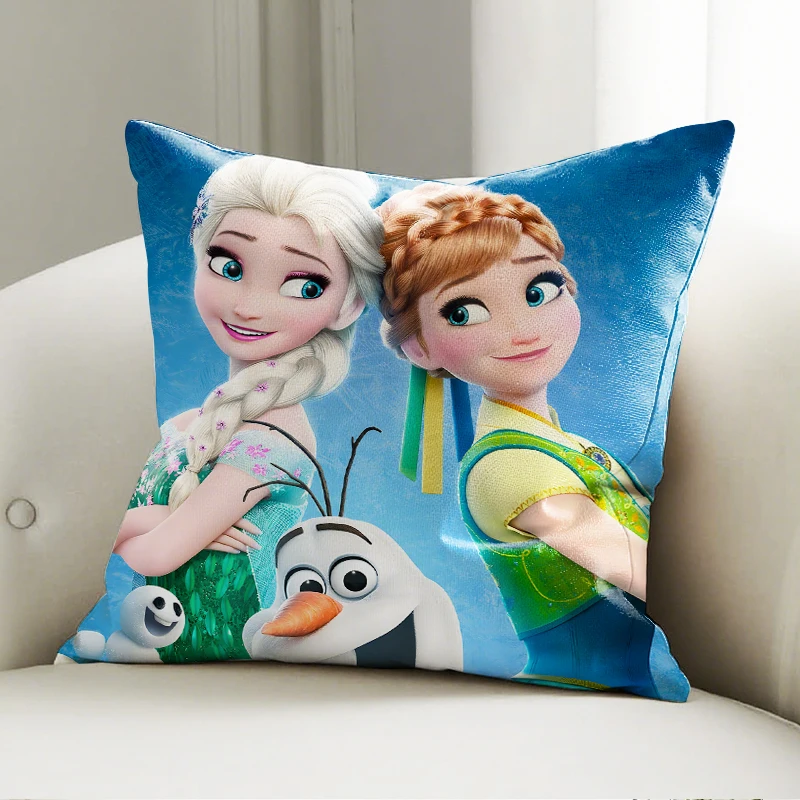 

Disney Frozen Elsa Anna Olaf Pillow Cushion Soft Sofa Decor Throw Pillow Home Decor Gift for Fans