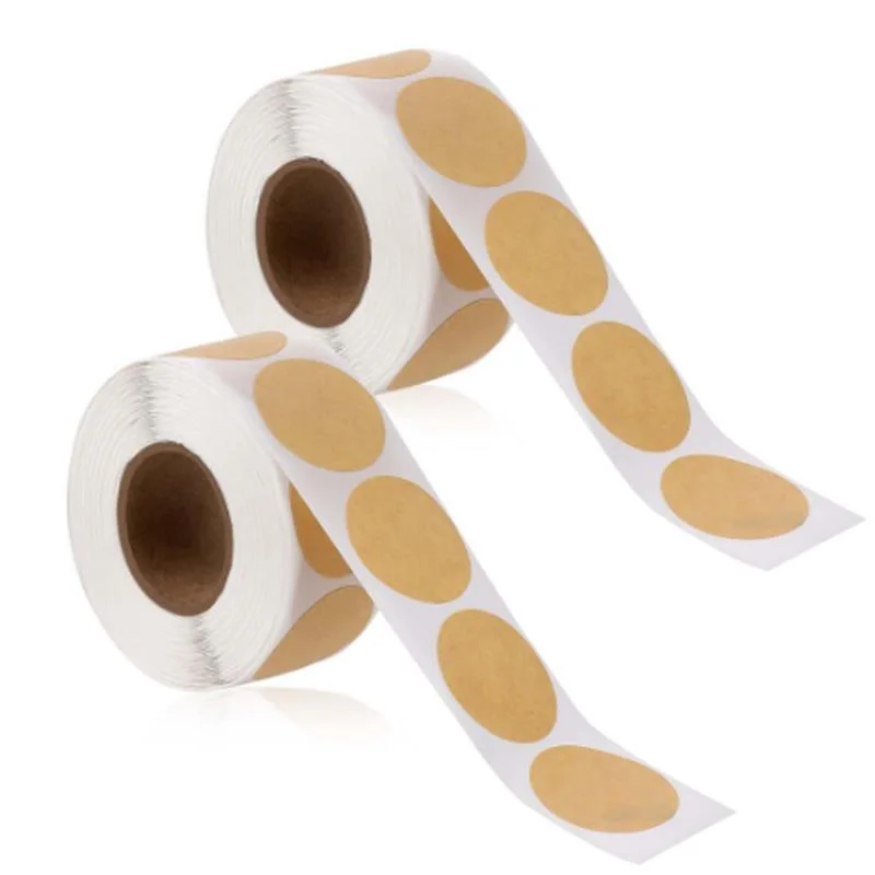 

Kraft Paper Stickers Blank Labels Handmade Stationery Decoration Paper Spice Jar Label DIY Envelope Sealing Sticker 500pcs/Roll