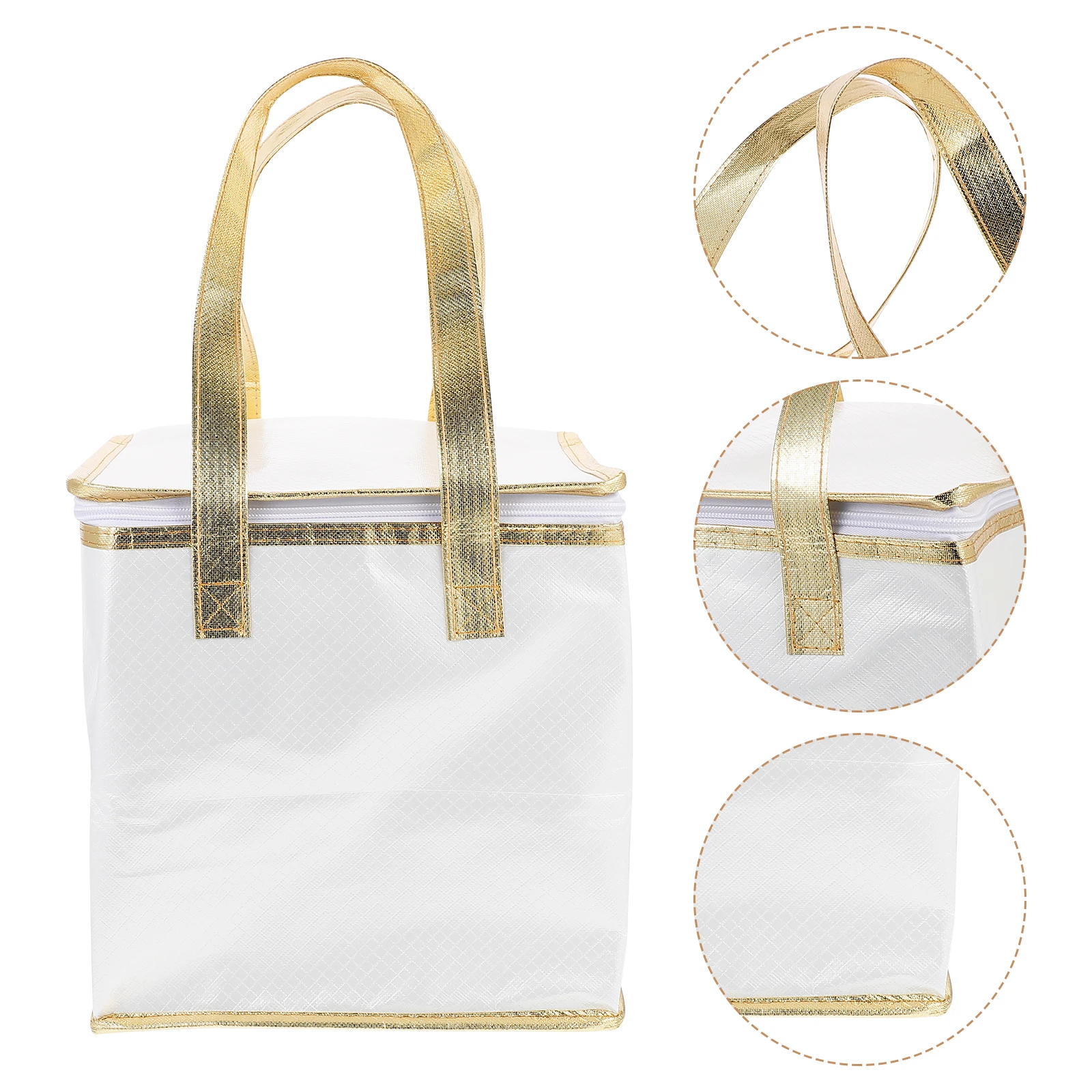

Insulated Fresh Keeping Bag Large Capacity Food Storage Transport Portable Zipper Design Thickened Material Kitchen