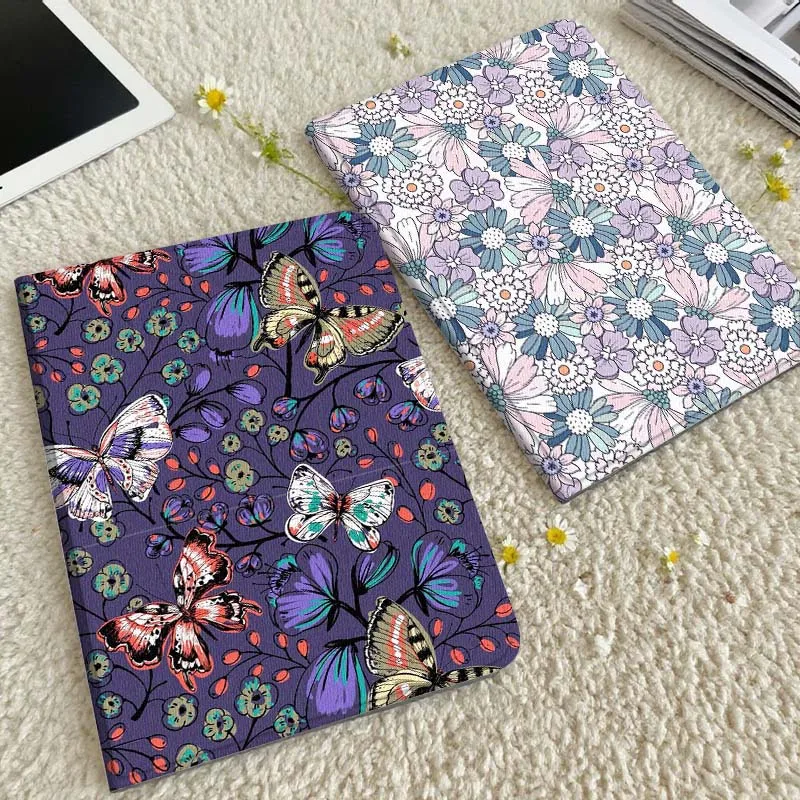 

Cartoon Butterfly Floral Purple Tablet Case For Xiaomi Redmi Mini Pad SE K 2 4 5 6 7 8 2023 2025 11 8.8 11.2 10.1 Pro Gift