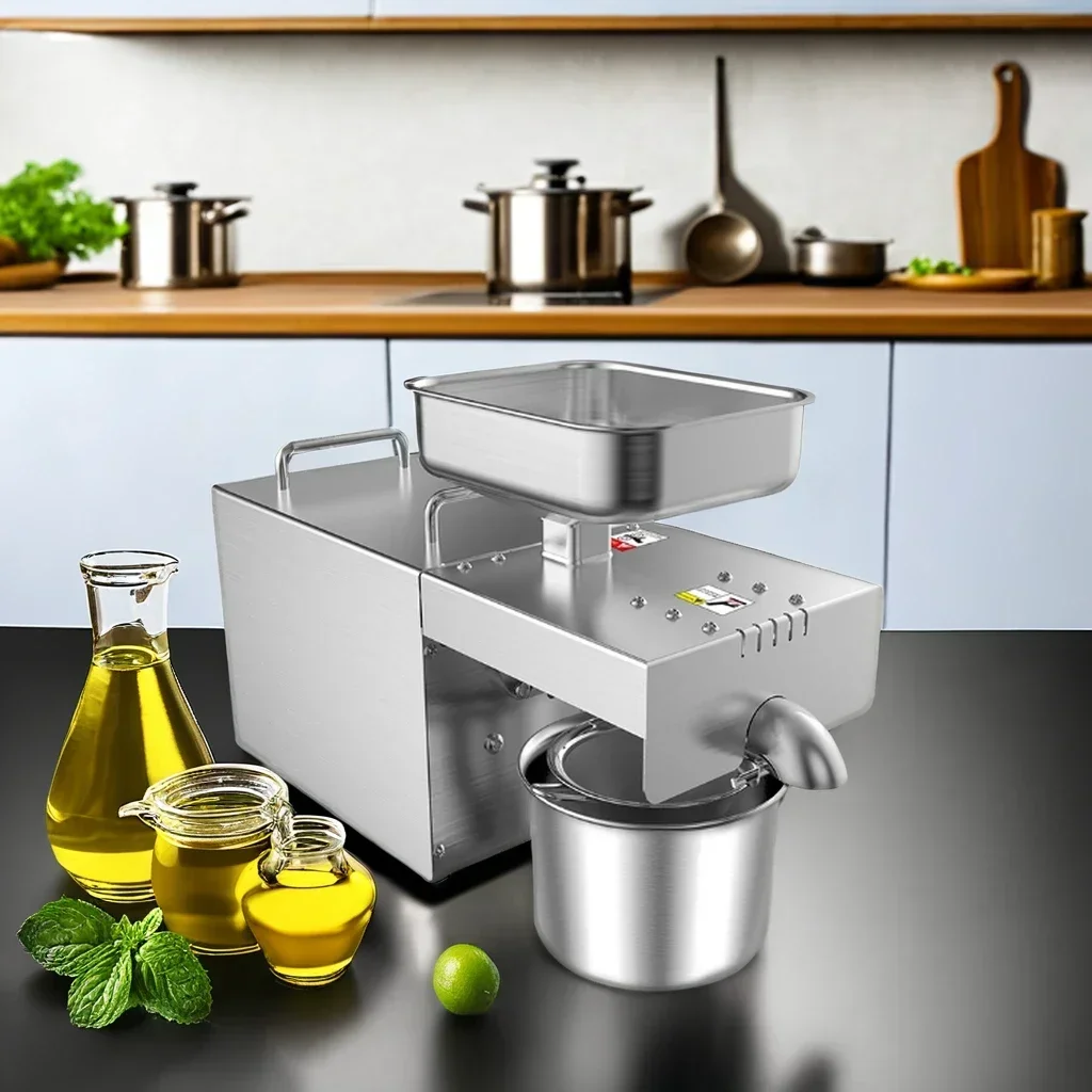 720W 5 Kg/h Small Automatic Home Use Oil Presser Cold Screw Peanut Sesame Coconut Sunflower Mini Oil Press Machine
