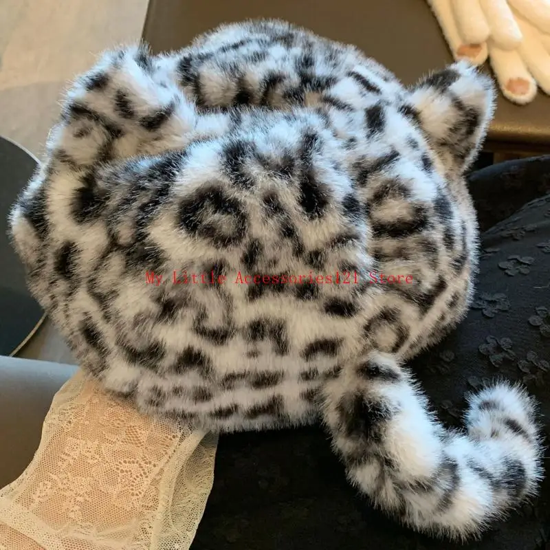 قبعة صوف مرحة ذات طابع حيواني مطابقة لصور الوالدين والطفل #3