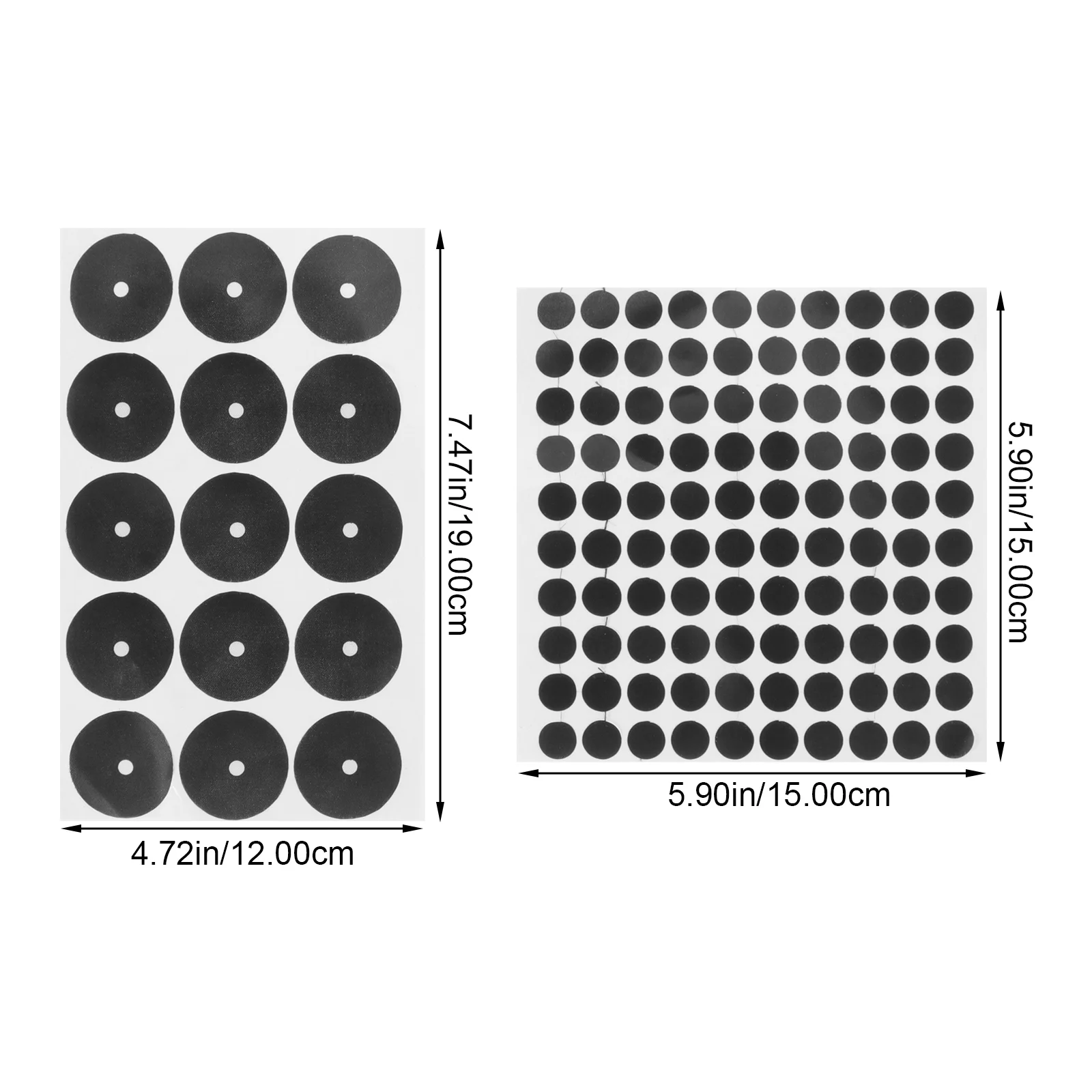 2 Sheets Billiard Black Spot Pool Table Marking Dots Tennis Supply Stickers Snooker Marker Point