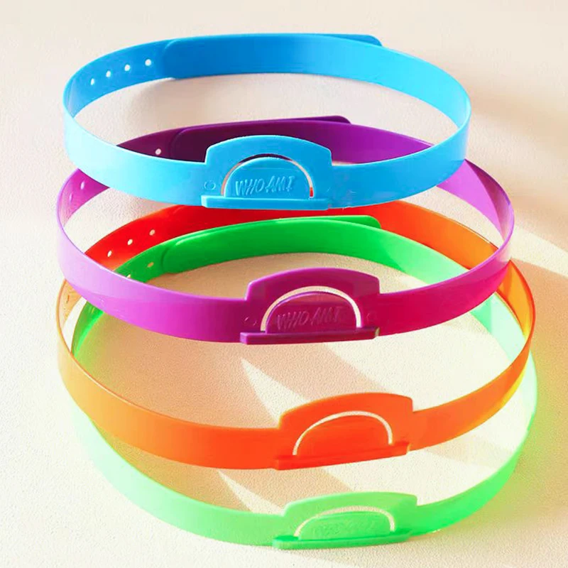6-Color Adjustable Card Insert Headband 'Guess Who Am I' Game, Adjustable Headband, Suitable for Classroom, Party Game, Teaching - view 2