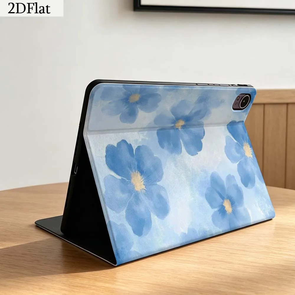 Blue Watercolor Flowers Gift For Honor Tab Magic Pad GT X9a 6 X9 X8A X8 V8 V7 9 V9 8 2 3 4 13.3 10 Pro Inch Tablet Case