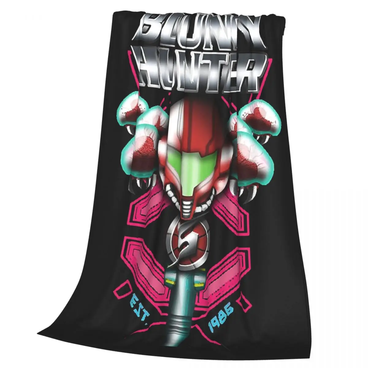 Hunter Samus Metroid Samus Aran Blankets Soft Warm Flannel Throw Blanket Bedding for Bed Living room Picnic Travel Home Sofa
