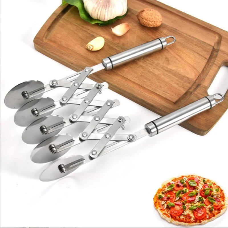 

Pizza Cutter Stainless Steel Single Wheel Cake Bread Pies Round Knife Zinc Alloy Handle Kitchen Baking Tools Pizza Slicer