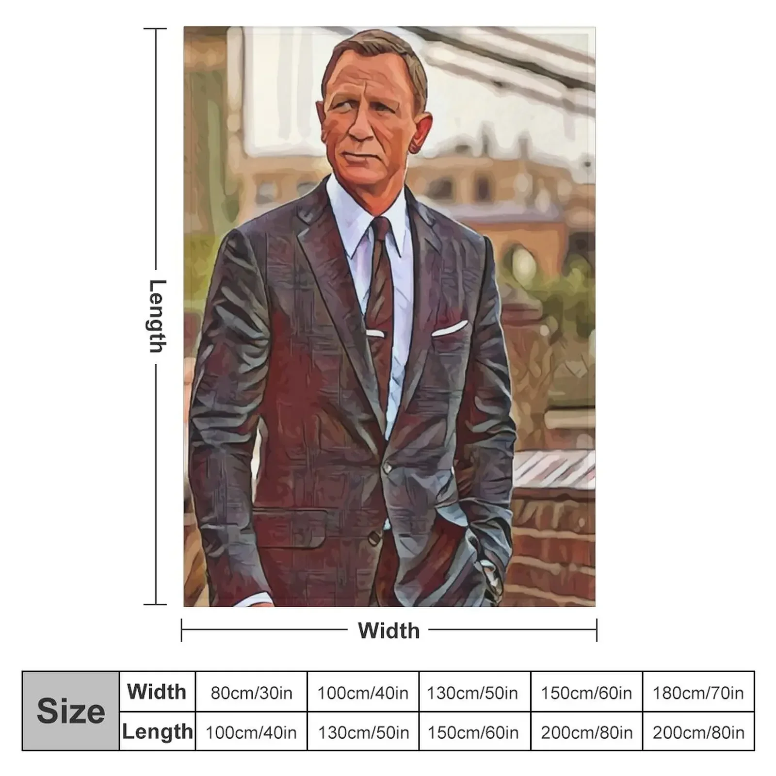 Daniel Craig Throw Blanket Single Personalized Gift Decoratives Blankets