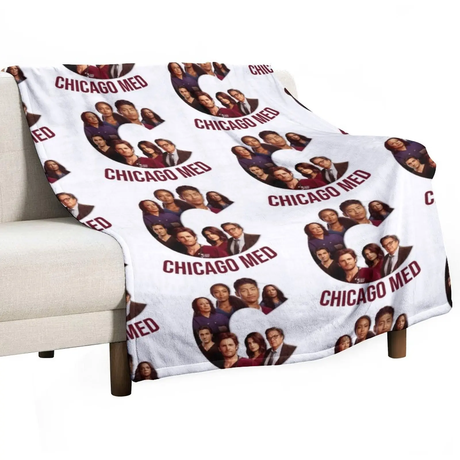 

Chicago Med tv show characters poster logo Throw Blanket Blankets For Bed Hairy sofa bed Furry Blankets