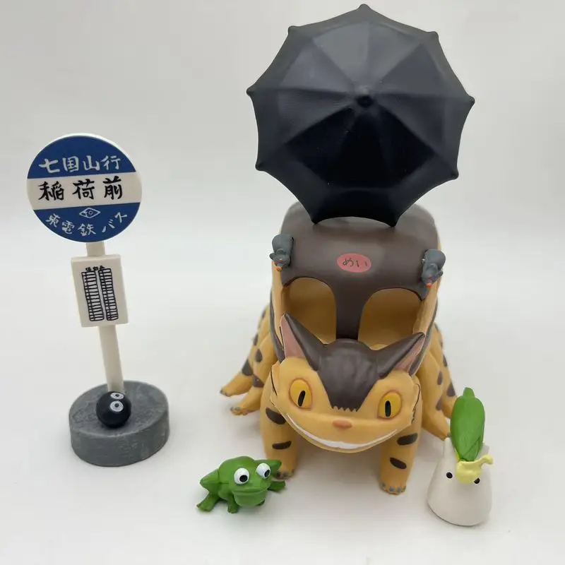 Popularna figurka anime z filmu, warstwowe kwiaty, czarne koty, warstwowa muzyka, bez twarzy, męska figurka akcji z kreskówki w pudełku, prezent urodzinowy.