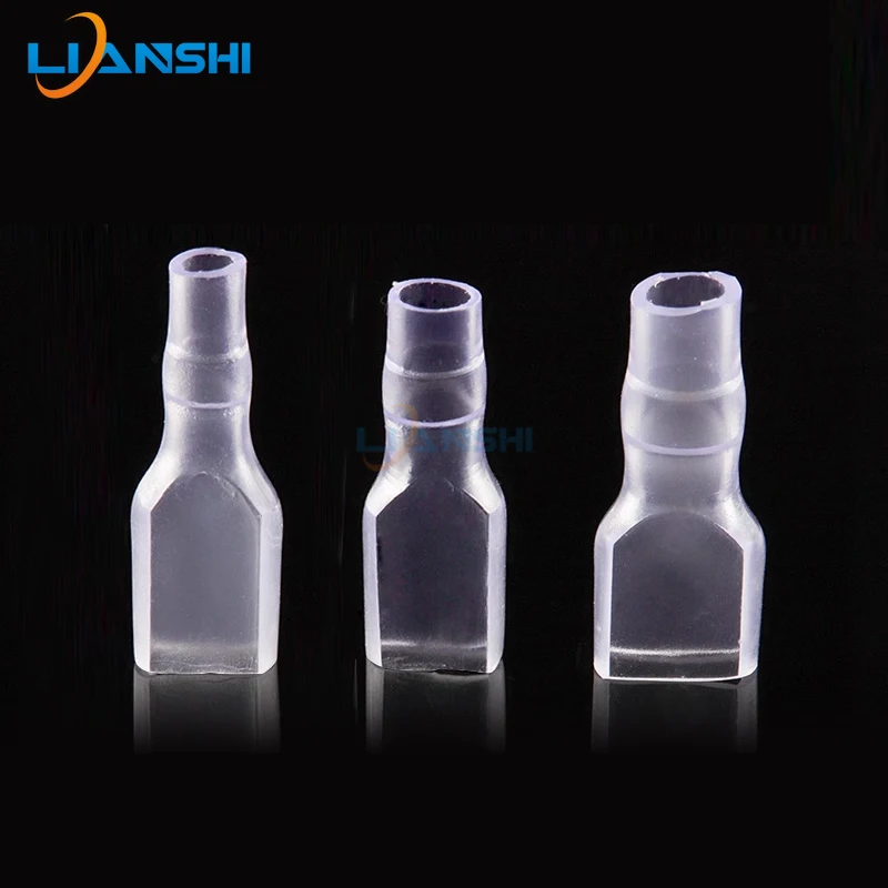 100pcs 6.3 spring single wire Double wire large hole PVC insulating sheath 250 spring female terminal PVC sheath