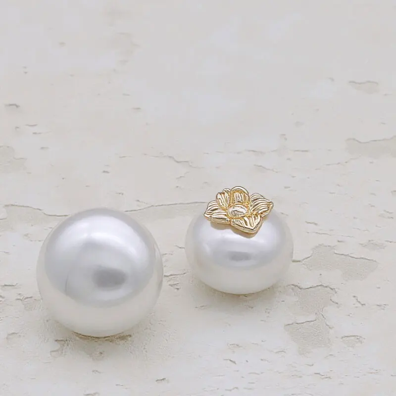 Kreative kürbisförmige Metallknöpfe mit Schäkelverschluss und Perlenimitat-Finish für DIY-Näharbeiten, Mäntel, Strickjacken, Bastelbedarf, 10 Stück – Detail 6
