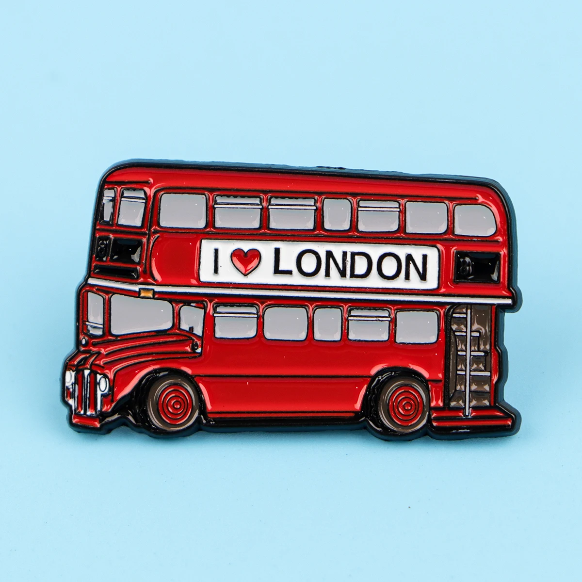 Red Bus Enamel Pins Creative Brooches Badge Lapel Pin For Backpack Clothes Accessories Fashion Jewelry Birthday Gifts