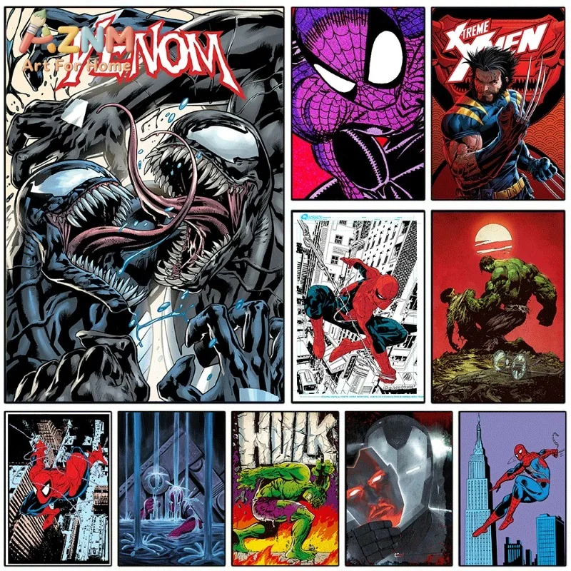 Venom Aggressive Comic Cover Canvas Wall Art Unframed Poster Print for Boys Bedroom Game Room Home Decor Gift