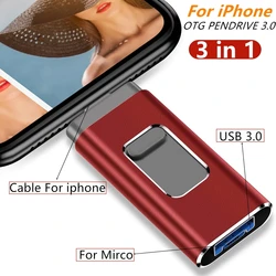 Pamięć USB 2T 1T Szybki 512G 256G Pamiątki Zewnętrzny pendrive do telefonu iPhone Android PC Kopiowanie zdjęć Wideo Pliki