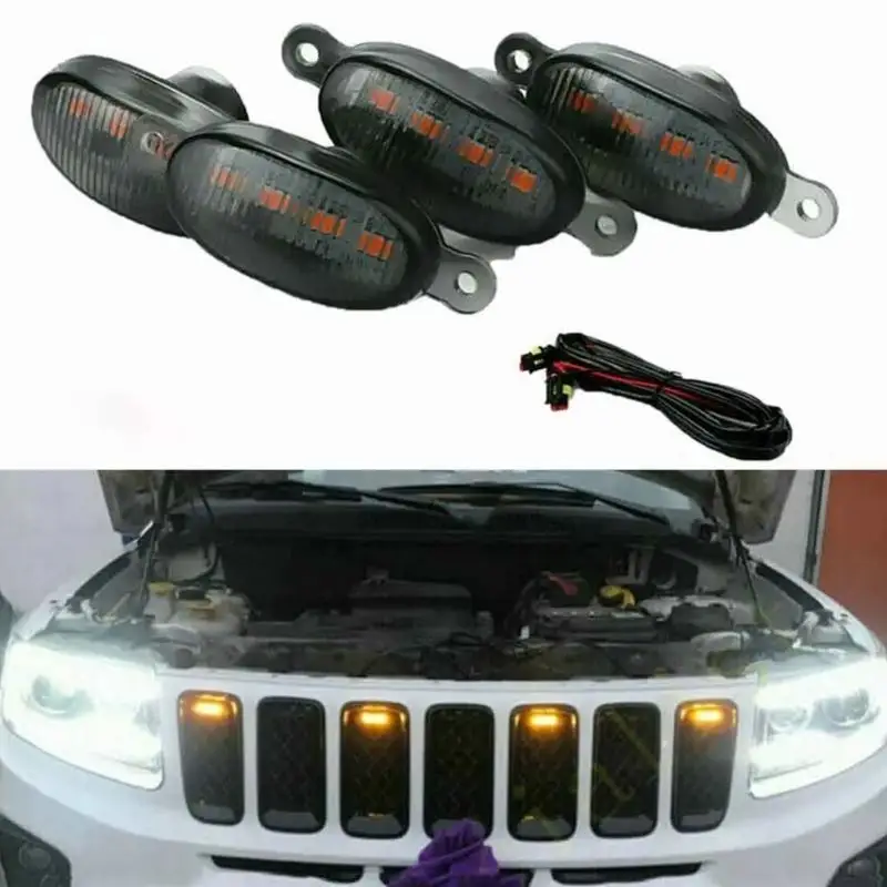31BC Energy Saving LED Grille Lights With Harness Running Light For Trucks Car
