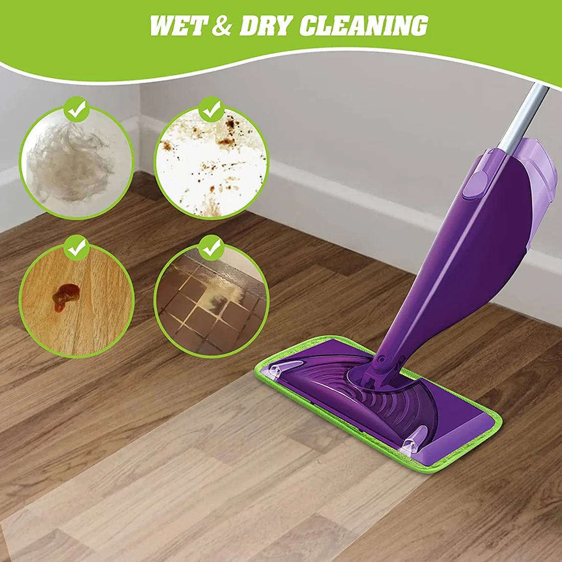 Steam mop accessories 6 Washable/Reusable Microfiber Mop Pads Compatible with Swiffer Wet Jet