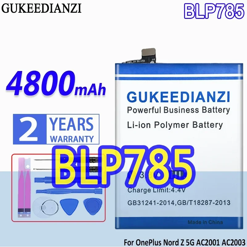 5800mAh High Capacity Mobile Phone Battery For OnePlus Nord Z 5G AC2001 AC2003 For one plus 1+ Nord N10 5G Smartphon Batteries