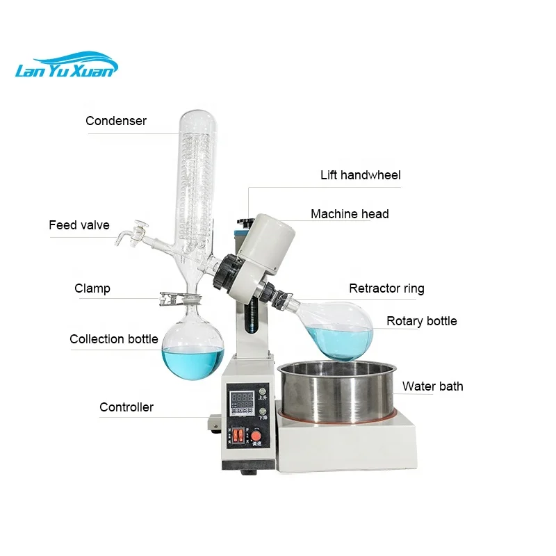 1l vacuum distillation machine evaporation rotovap rotary evaporator for sale