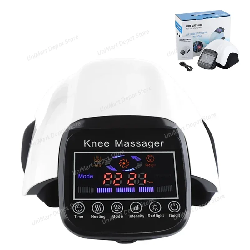 3 in 1 Electric Knee Massager Portable Vibration Hot Compress Airbag Massage Machine Rechargeable High Frequency Knee Massager